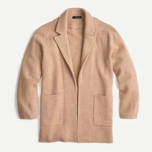 NWT J. Crew Sophie Open-Front Sweater-Blazer Cardigan Khaki Camel (XXS)